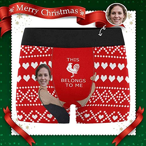 Custom Faces Print Boxer Briefs for Men Hug My Treasure Black Photo Underwear Gifts2