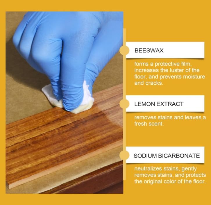 Beeswax Wood Polish Spray, Bees Wax Furniture Polish and Cleaner, Beeswax Essential Oil Wax, Natural Wood Polish Spray, Restores Shine & Removes Scratches,For Wood Floors and Wooden Cabinet (1) — view 4