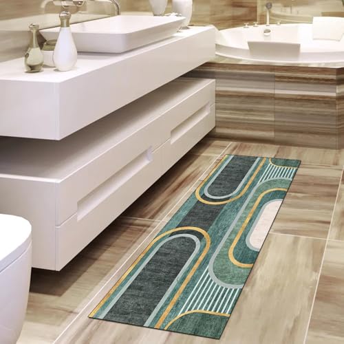 Alfombra de pasillo de 80 x 220 cm moderna para decorar dormitorios y entradas 4