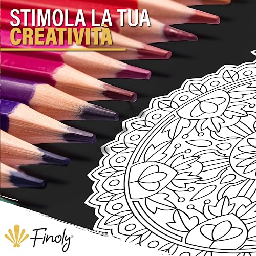 Finoly Libro Mandala da Colorare Adulti Fantasy of...