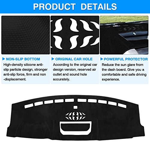 Image of Autorder Dashboard Cover Mat for 2021-2025 2026 Ford F150 F-150 Accessories Dash Cover Flannel Dash Mat Sunshade Glare UV Rays Protector (Only fit for 8-inch Touchscreen)
