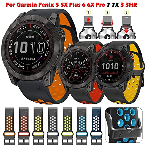 Bracelet silicone pour Garmin Fenix anti-irritation et souple - 2