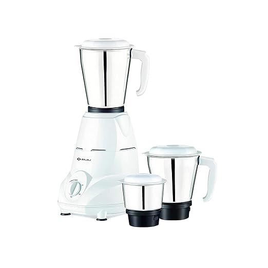 Bajaj Rex 500W Mixer Grinder with Nutri-Pro Feature, 3 Jars, White at Rs. 2199