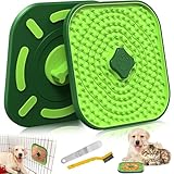 HOPET Licking Mat for Dogs Crate, Interactive Large 7.1' Size Lick Mats for Boredom Relief & Anxiety Reduction, Soft & Safe Peanut Butter Lick Pad for Training(Square-Shaped)