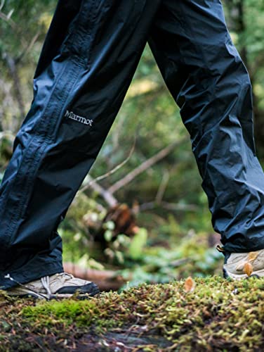 MARMOT Men's PreCip Eco Full Zip Pant | Lightweight, Waterproof Pants for Men, Ideal for Hiking, Jogging, and Camping, 100% Recycled, Black, X-Large