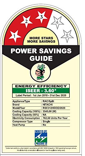 Image of Hitachi 1 Ton 3 Star Non-Inverter Split AC (RSE312HDDO, Plastic, White)