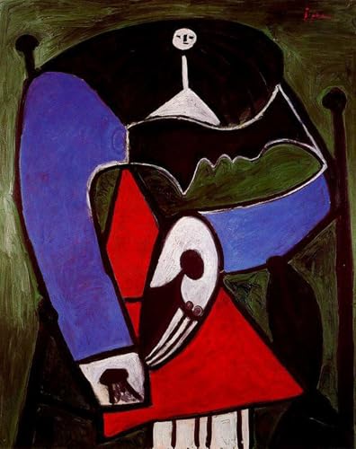 Toile Pablo Picasso femme assise affiche peinture abstraite 40x50