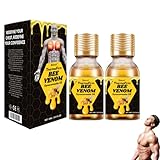 Biancat ThermoFirm Bee Venom Gynecomastia Oil, Muscles Bee Venom Oil, Biancat Gynecomastia Heating Oil for Strengthen The Chest Muscles (2 Bottle)