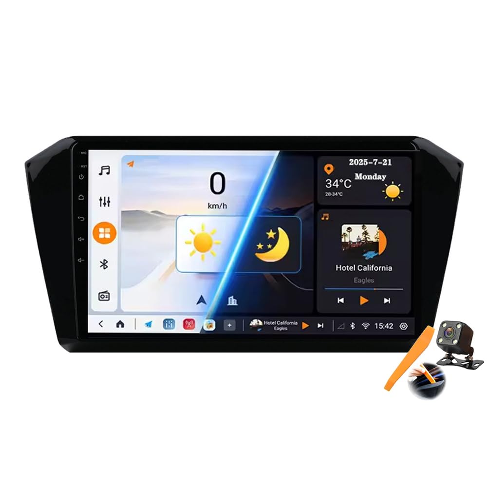Cartablet Android 15.0 Passat B8 2015-2020 con GPS 2 DIN Bluetooth y CarPlay M6 pro2 8