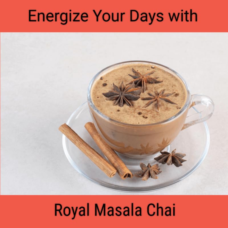 Image of TEA SENSE Royal Masala Chai | 200 g | Strong & Kadak | Assam CTC, Ginger, Cardamom, Clove, Cinnamon, Black Pepper, Star Anise | Chaipatti