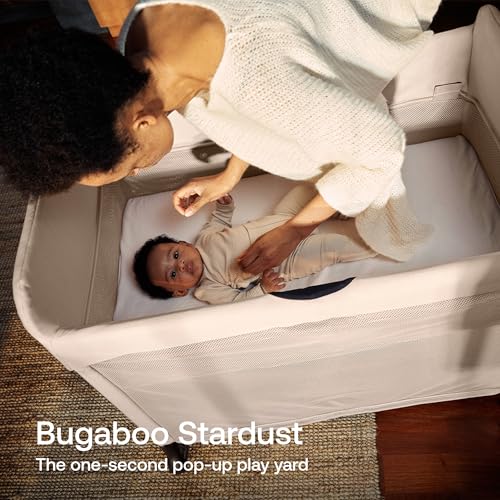 Bugaboo Stardust Playard - Portable Indoor and Outdoor - Foldable On The Go Play Yard - 1 Second Unfold (Taupe) - Image 4