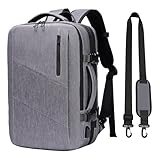 [SUNOGE] ビジネスリュック メンズ リュック リュックサック バックパック 大容量 3WAY ショルダー マチ拡張 PCラップトップバックパック 15.6インチ 多機能 盗難防止 撥水加工 乾湿分離 耐衝撃 人気 通勤 出張 旅行 通学 おしゃれ