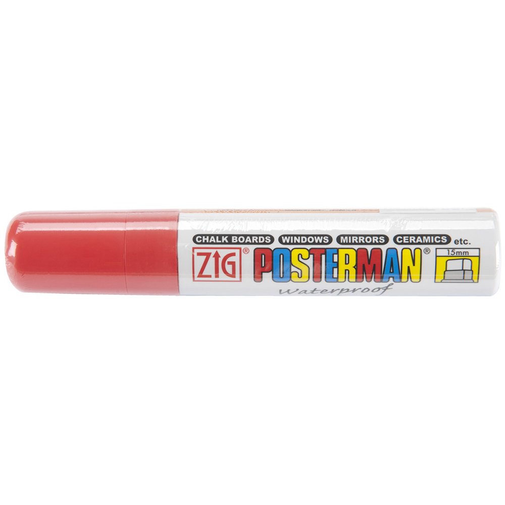 Zig15mm Posterman Tip Marker, Red