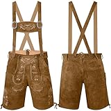 Elegantes Design - Diese Herren Lederhose überzeugt durch eine sorgfältige und auffällige Stickerei. Das Material aus feinstem Rindsveloursleder ist sorgfältig verarbeitet und lässt keine Wünsche offen.