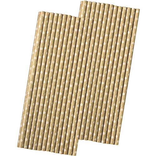 Pitillos de Papel Kraft Marrón 19.69 cm Pack 50