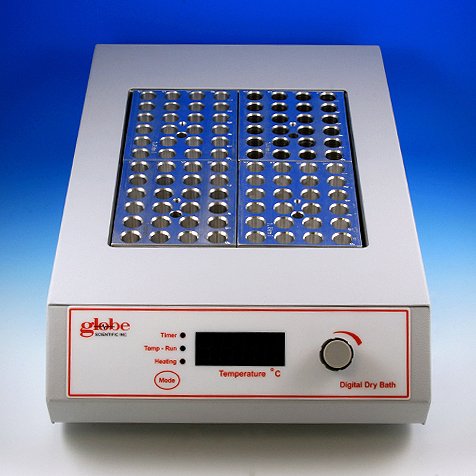 Globe Scientific 518-230 Digital Dry Bath, Four Position, 230V, 6.25 mm Height, 10.5 mm Wide, 12.75 mm Length