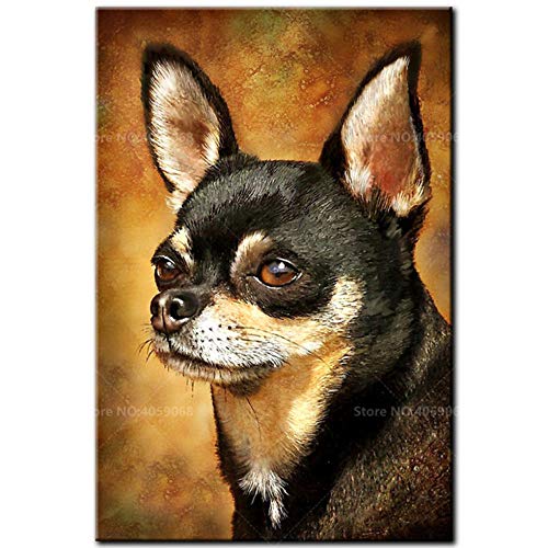 DIY Diamant Stickerei 5D Volle Quadratmeter Diamant Malerei Chihuahua Kreuzstich Bilder Von Strass Mosaik Dekor Cover