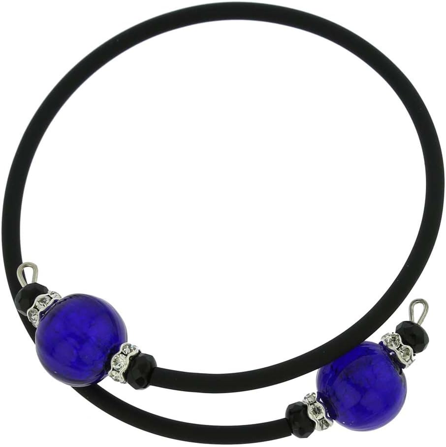Glass Of Venice Murano Glass Venetian Glamour Bracelet - Navy Blue
