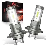 AUXIRACER H7 LED Bombillas Coche, 50W 16000LM 6500K Blanca Frío para Moto y Coche, Reemplazo de Halógena y Xenón Kit, 2 Piezas