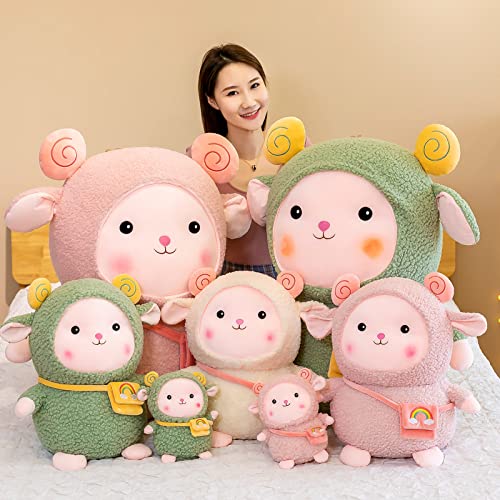 Kawaii Pecora Peluche Giocattolo Carino Peluche Agnello Cuscino Bambole Animali Di Peluche Per Bambini/Ragazze Regali Di Compleanno Di Natale 50 cm Bianco