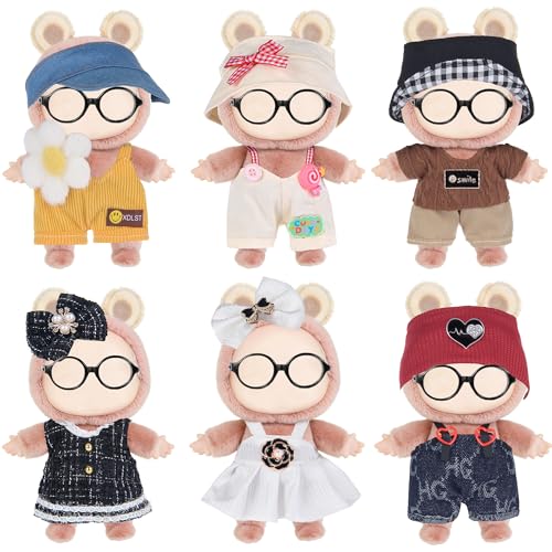 ebuddy 6 Sets 17cm Plush Dolls Clothes - Dress Up Doll Clothing Set...
