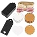 Produktbild HAKACC Kraftpapier Anhänger, 300 Stk. Geschenkanhänger Etiketten Kraftpapier Tags Karten mit Schnur für Hochzeit Geschenk