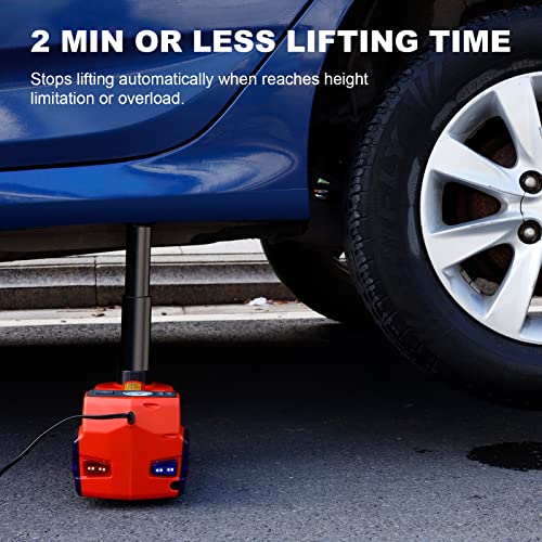 Electric Car Jack Tyayt 5 Ton Hydraulic Car Jack With Tire Imflator Pump For Tire Change 12V Electric Car Floor Jack With Led Light For Suv And Sedan (Red) #TOP6