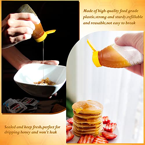 32 Pcs 8.8 Oz Clear Plastic Honey Jar Empty Honey Bottles With Caps Refillable Honey Containers Leakproof Honey Squeeze Bottle Honey Bottle Container Holder With Flip Lid For Storing Dispensing Yellow #TOP5