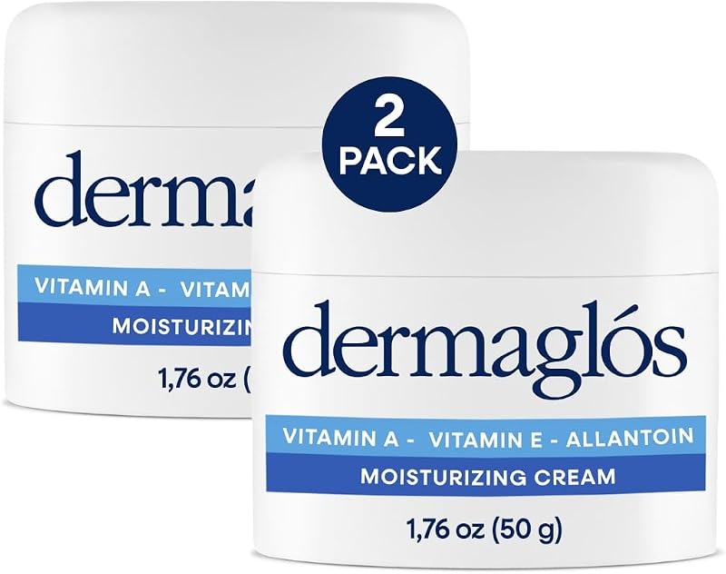 Creme hidratante corporal Dermaglós com vitaminas A e E, pacote com 2, 50 g cada