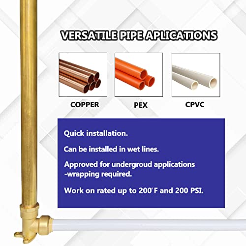 HQMPC 90 Degree Drop Ear Elbow, Push Fit Plumbing Fittings 6Pcs Push-to-Connect, No Lead Brass PEX Fittings for PE-RT, CPVC Pipe 1/2" Push Fit x 1/2" NPT Female Adapter with Disconnect Clip by HQMPC - Image 4