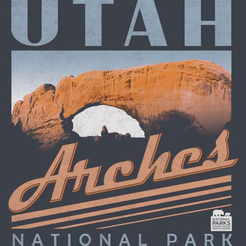 Utah Arches National Park Adult Gray Heather Long Sleeve Sweatshirt NPCA Nature Lover Crewnecks2