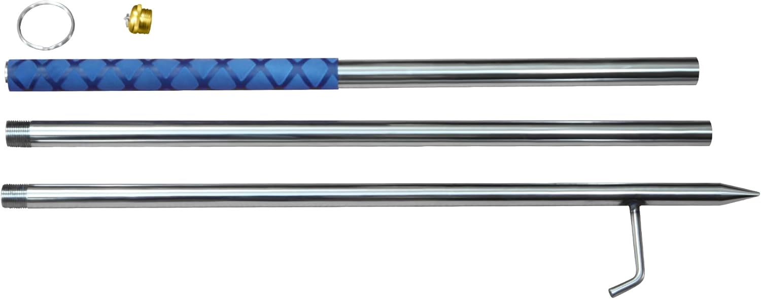RAOMEIDE 49 Inches Fire Poker for Fire Pit Outdoor, Extra Long Campfire Poker Blower, Stainless Steel Fireplace Tools Indoor