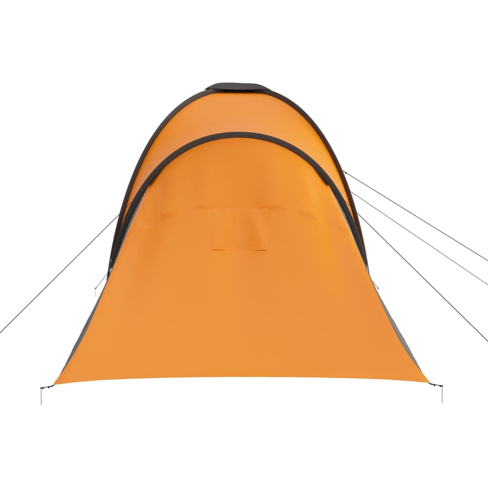 Homgoday Tenda da Campeggio 6 Persone in Tessuto Grigio e Arancione, Mobili per Casa Interno Esterno Soggiorno Camera da Letto