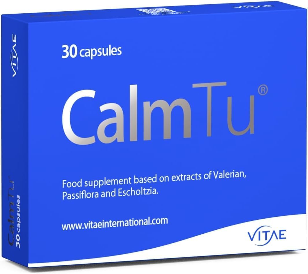 Vitae CalmTu 30 Capsules | Valerian, Passionflower and California Poppy | Stress and Anxiety Management | Tranquilizing Effect | No Side Effects | Natural Ingredients