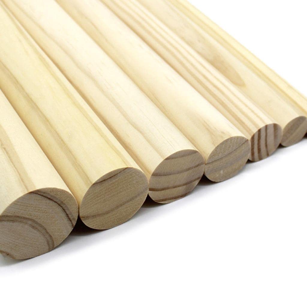 5 Stück Holzstäbe Basteln Bastelstäbe Holz Modellbau Pinienholz Vielseitig Glatt für Architekturmodellbau Unterrichtsbasteln Heimwerken