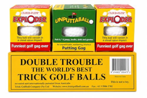 Trick Exploding & Unputtable Golf Ball 3 Pack