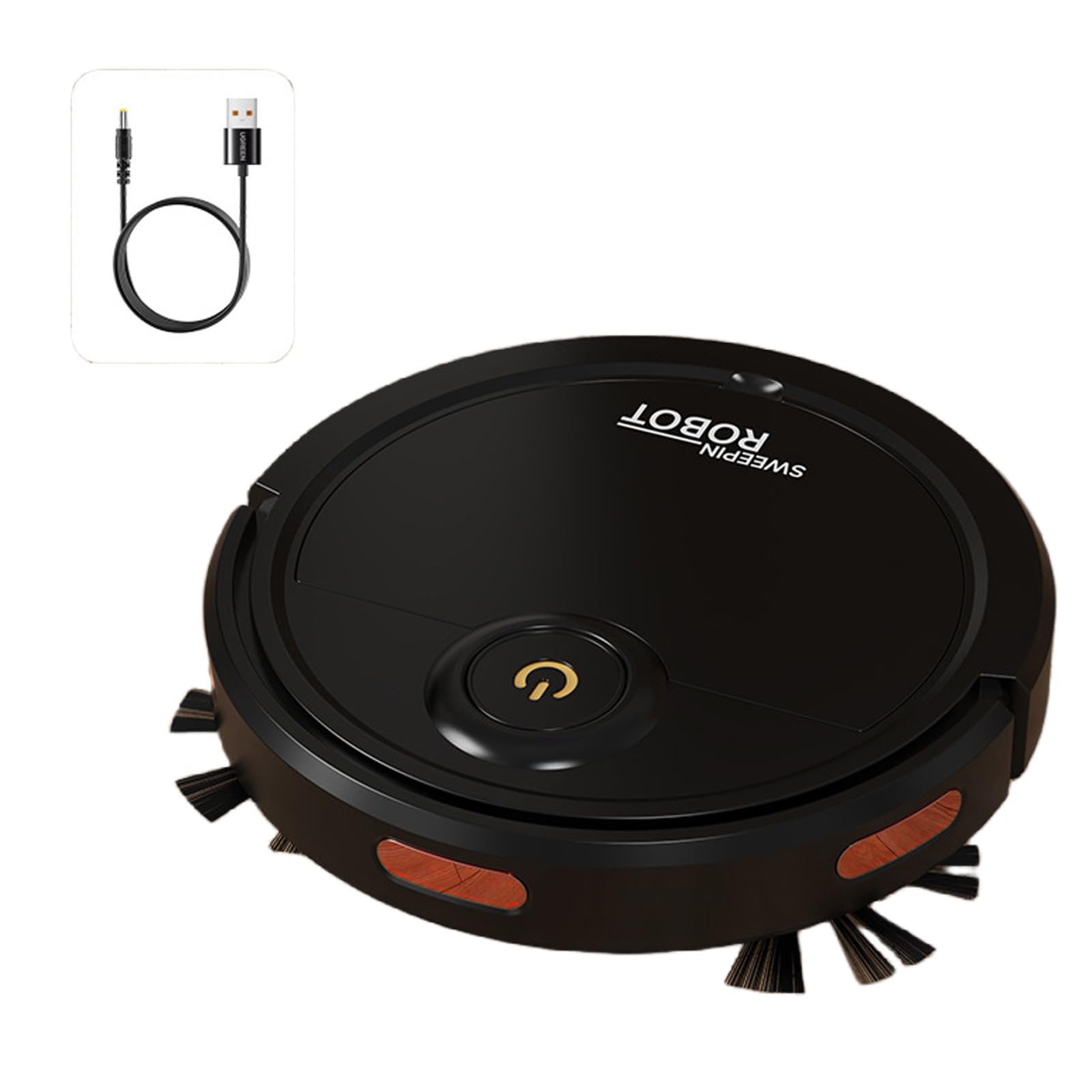 Tsophreniq Thin Robot Cleaner with Triple Function Sweeping Scrubbing Vacuuming USB Rechargeable Battery Quiet Household Appliance Mop Vacuum Cleaners Robot