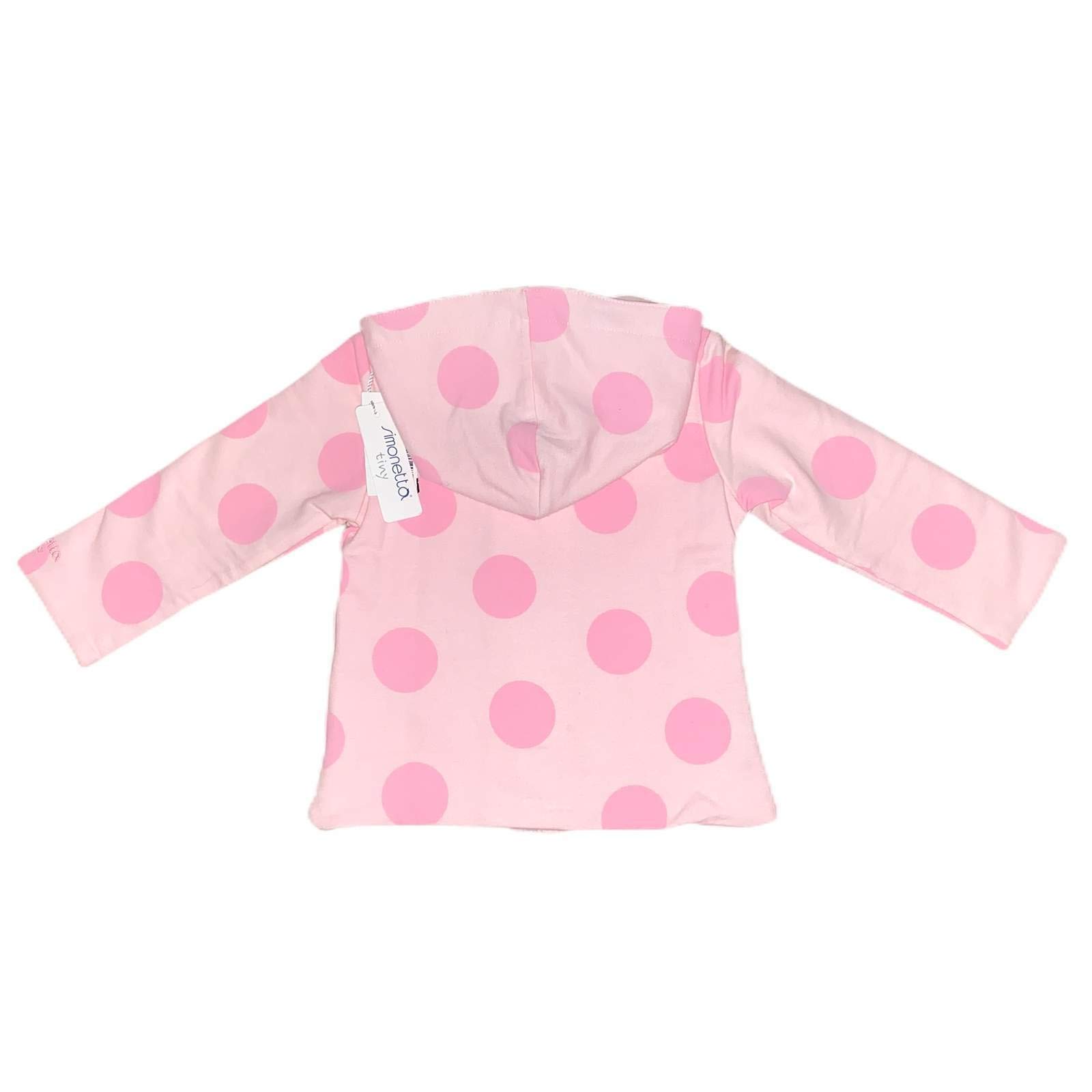 SIMONETTA A86 Felpa Bimba Girl Tiny Pink Full Zip Hoodie Sweatshirt Kids