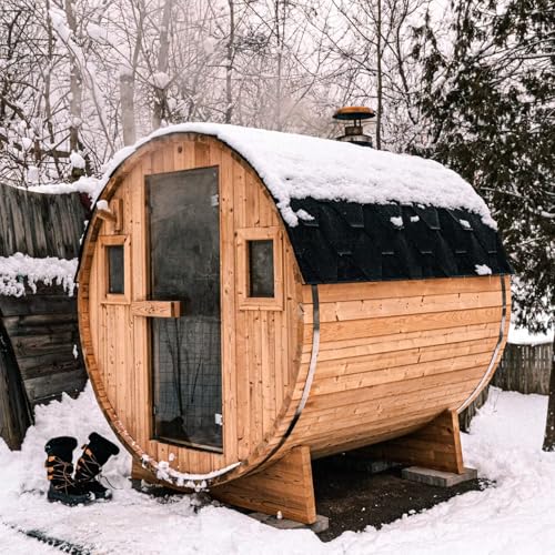 Duthss Custom Outdoor Barrel Sauna with Options