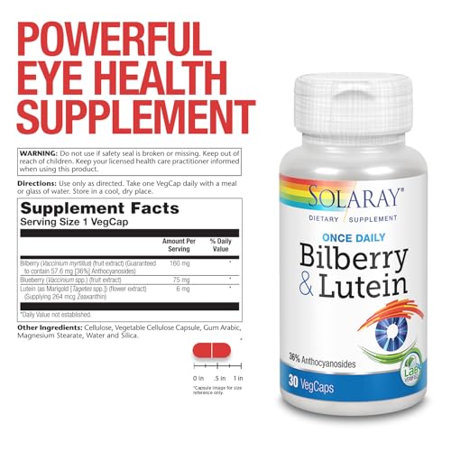 SOLARAY Bilberry & Lutein