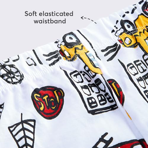Image of Hopscotch Boys Multi Coloured Vehicle Print Top And Pajama Set