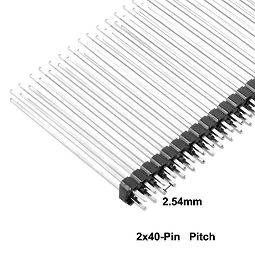 Connecteur droit double rangée 2.54 mm 40 broches long 30mm pour prototype