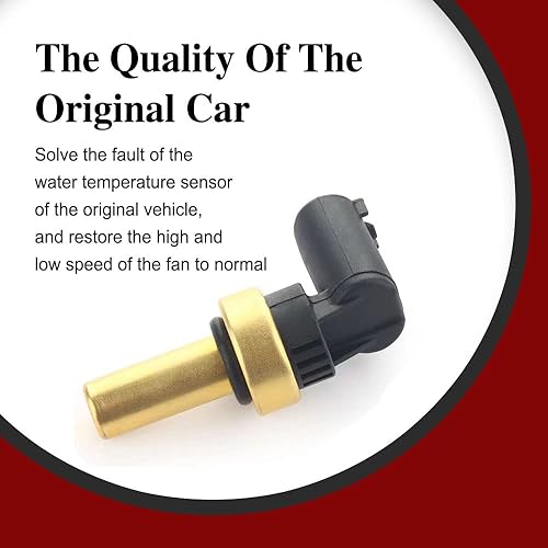 Miniatura 4 de Sensor de temperatura del refrigerante del motor, sensor de temperatura del agua compatible con 11-15 Cruze, 13-20 Sonic, 15-21 Trax, 13-15 voltios,