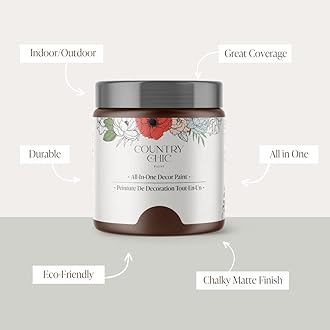 Country Chic All-in-One Chalk Paint for Furniture, Cabinets, Home Decor, Eco-Friendly, Matte Finish, Built-In Primer & Top Coat for Wood, Metal - Leather Bound (Chocolate Brown) - 4 oz (118 ml)