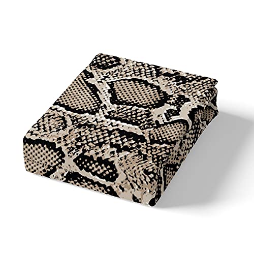Snakeskin Pattern Duvet Cover Queen For Boys Girls Kids Animal Skin Printed Bedding Set Snake Print Comforter Cover Child Black Brown Pattern Decor Bedspread Quilt Cover For Kids Dorm Room,Soft,Zipper #TOP3