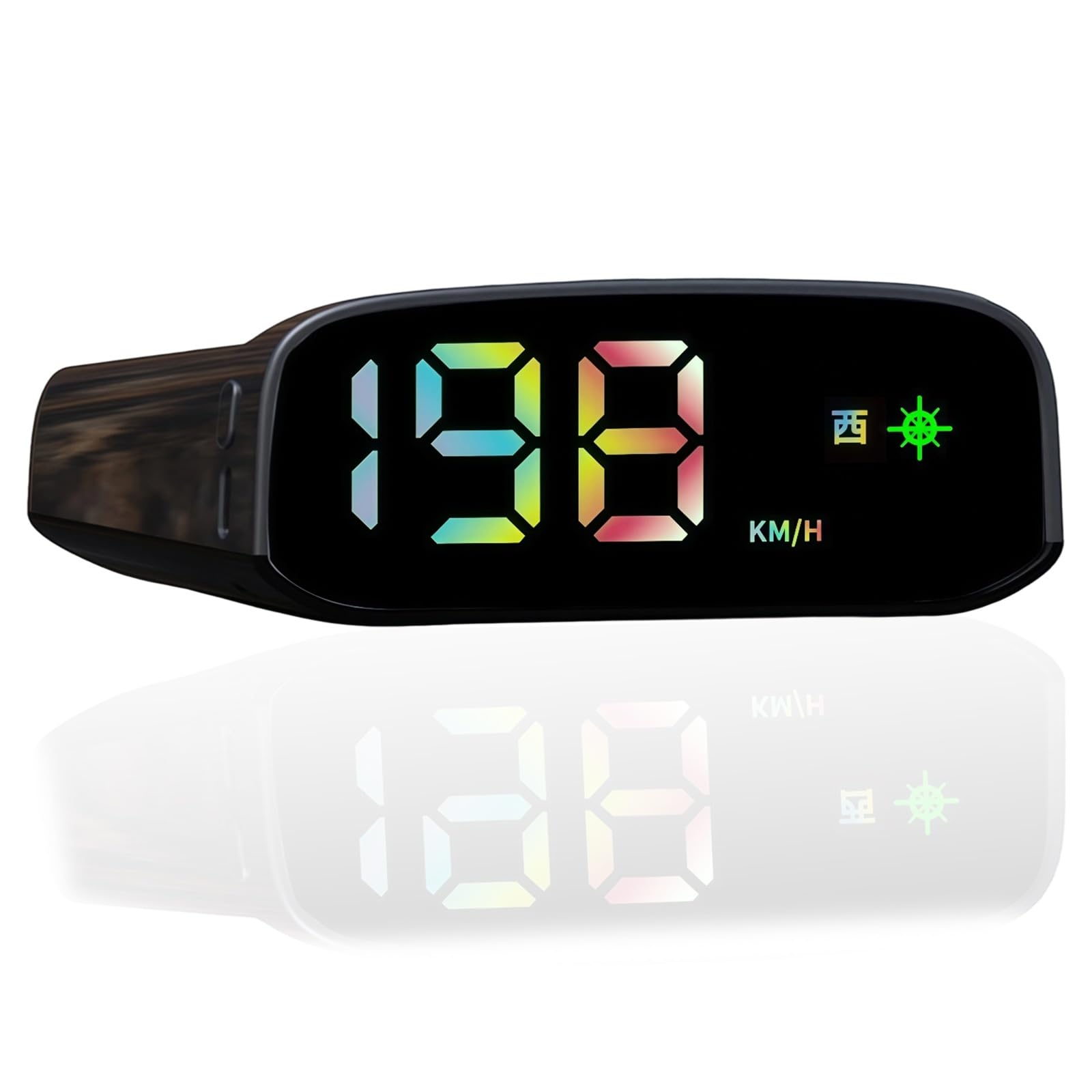 Ruhemeister Pro 2026 New Solar Powered Car Hud Speedometer, Solar Powered Wireless Electronic Speed ​​alarm, Speedometer, Head up Display Car, Solars & USB-C, Pinpoint Accurate, Plug Play
