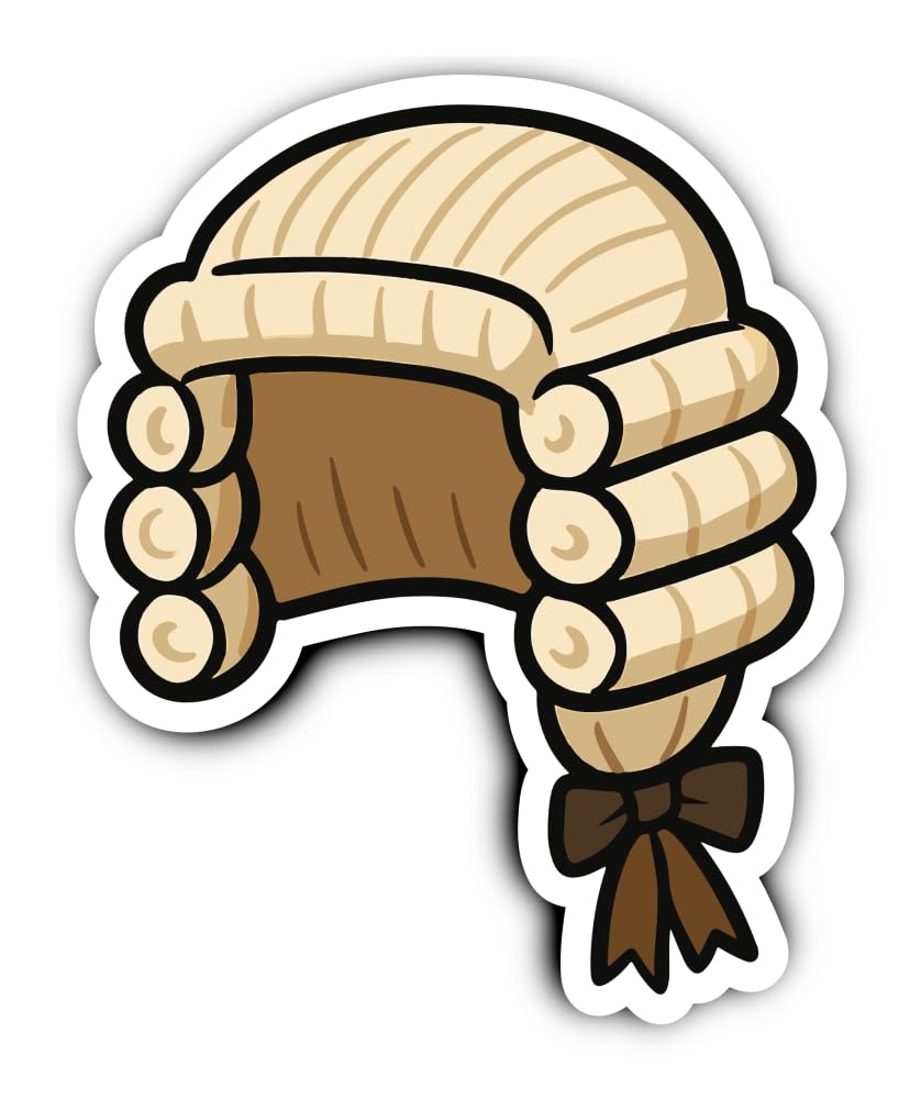 Havati Vibe Sticker. Sticker 300 Mm, 1 Piece Giant Judge Wig Jurists Wall Decoration