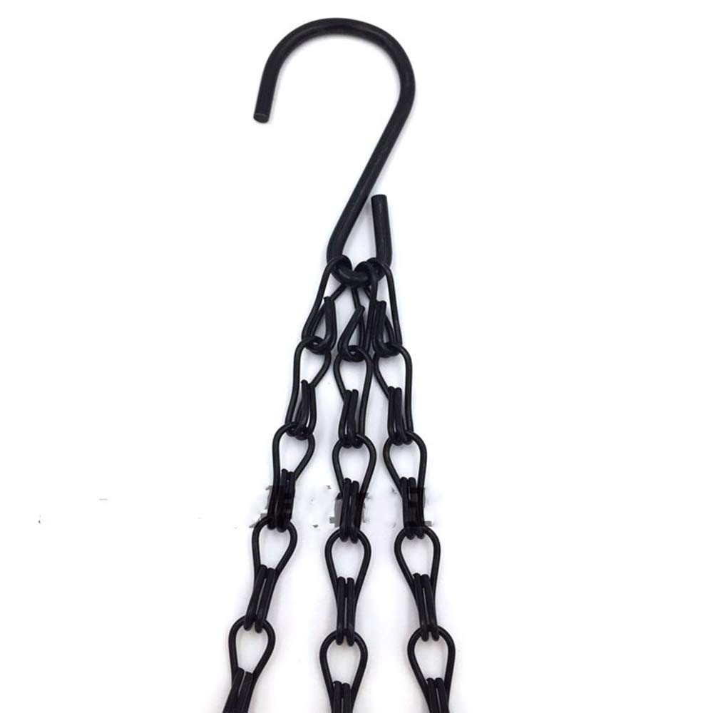 6 chaînes de suspension robustes de 55,9 cm pour panier de fleurs suspendu, 3 points pour suspension de plantes de jardin pour extérieur ou intérieur pour mangeoire, lanterne, pot de fleurs