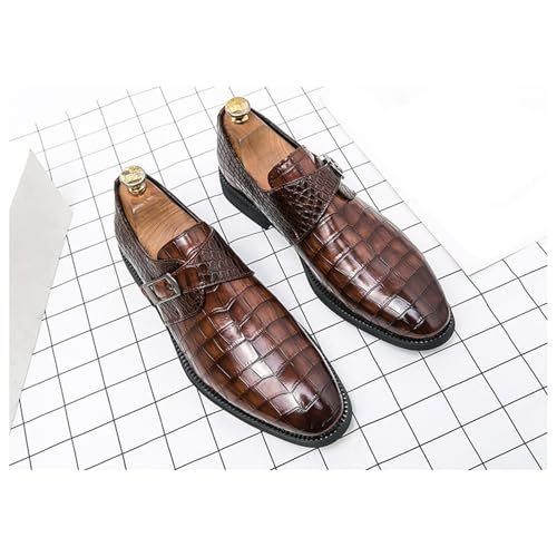 Men's Monk Strap Loafers Retro Slip-On Dress Shoes Party Wedding Men Shoes2