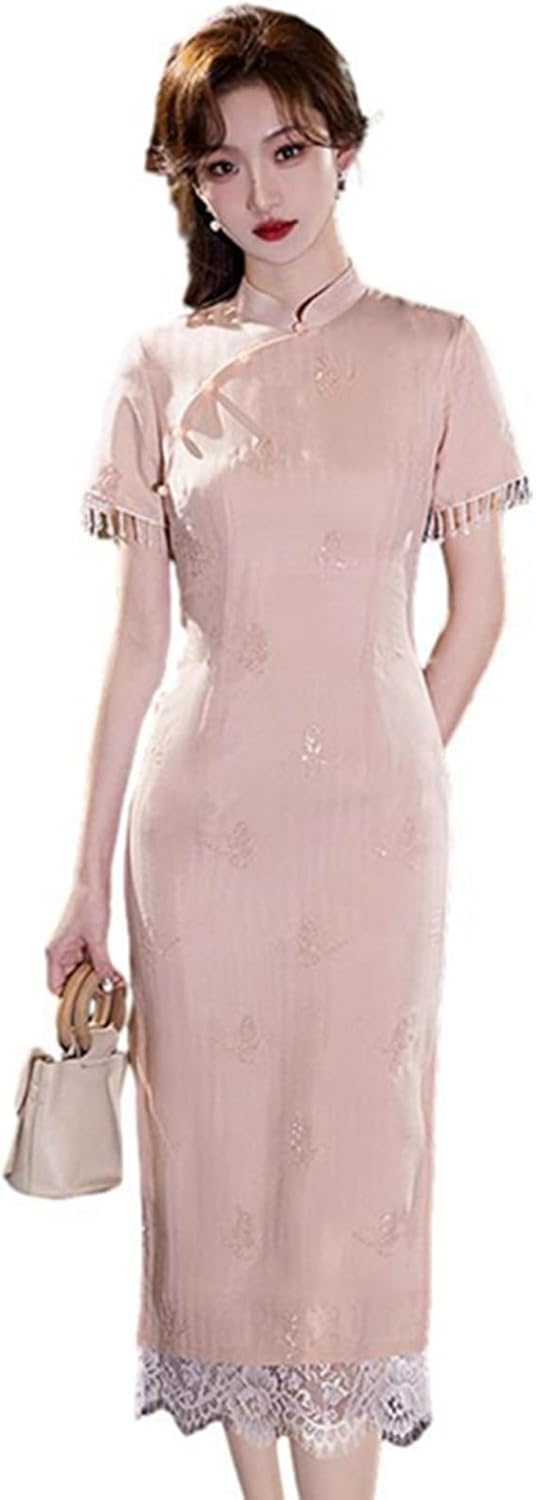 繊細なレースにソルトチュールが美しい オフショルロングドレス シアー